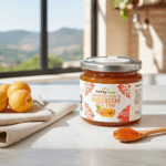 Vasetto di marmellata di albicocche